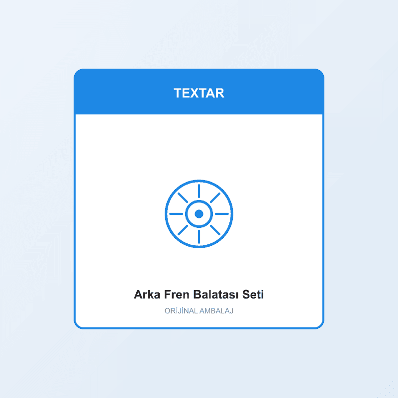 Arka Fren Balatası Seti - ambalaj